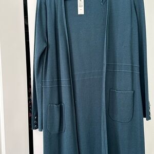 Talbots Teal long sweater